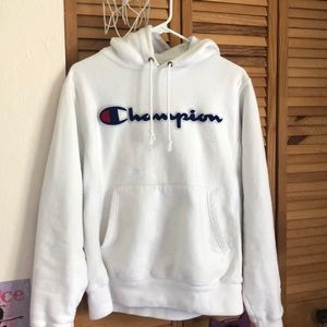 White Champion Hoodie